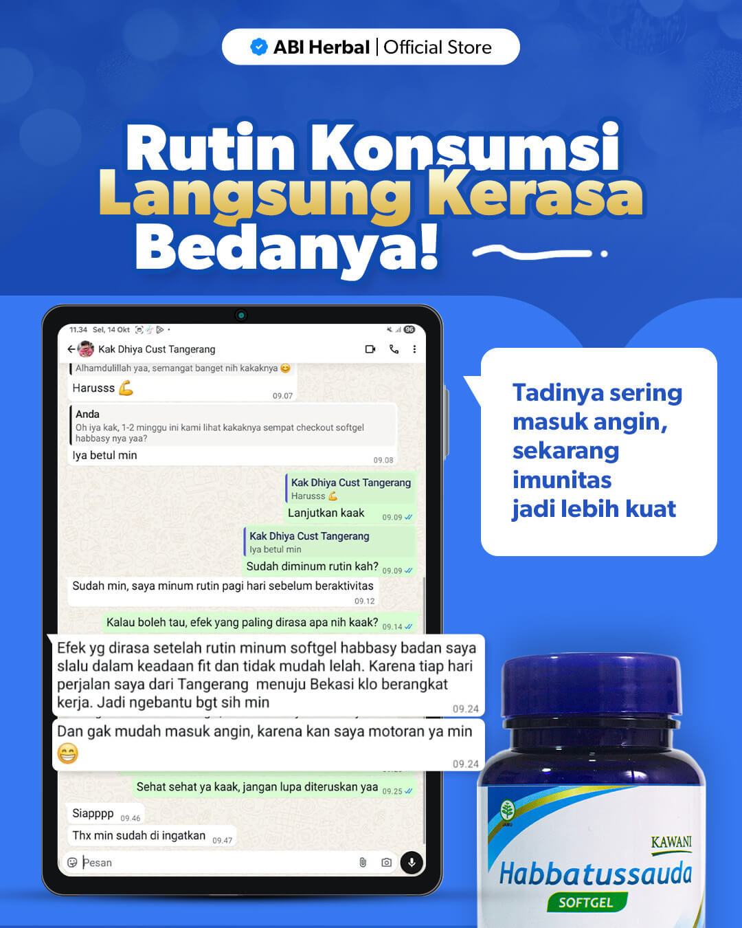 Testimoni Customer Softgel Minyak Habbatussauda Kawani 2
